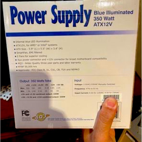 Antec 350 watt illuminated power supply - Picture 2 of 2